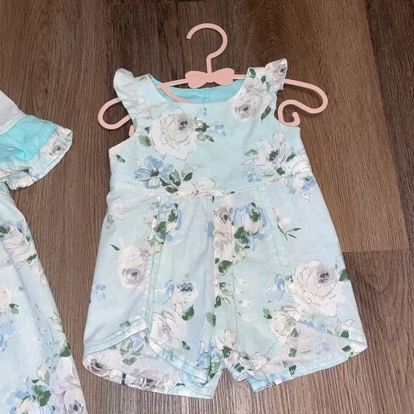 Sister matching set sewn with love,  12 month romper & 3T dress - Picture 12 of 16
